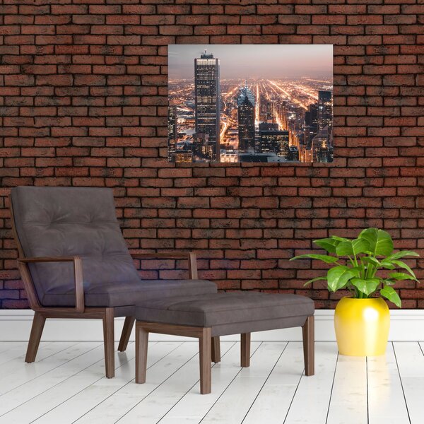 Tabloul cu metropolă luminată (70x50 cm)