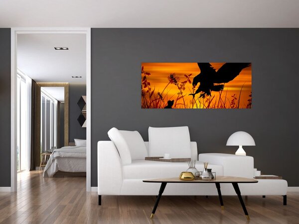 Tablou cu silueta prădătorului (120x50 cm)