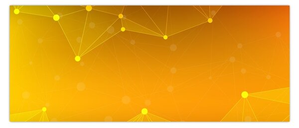 Tabloul abstract galben (120x50 cm)