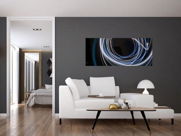 Tabloul cu linii albastre (120x50 cm)