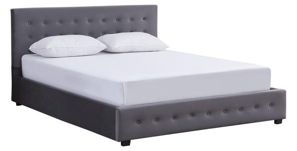 Pat matrimonial 160 cm Marcaje (gri) (cu somieră) (cu sp. depozitare). 1116417