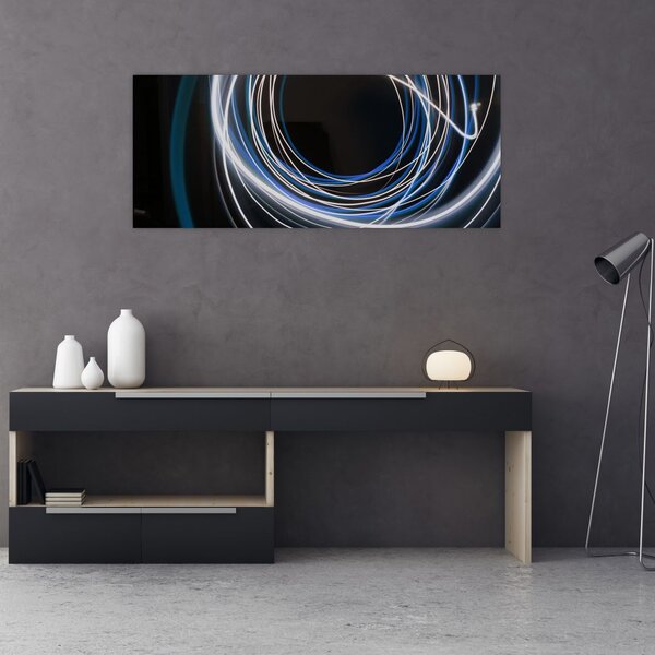 Tabloul cu linii albastre (120x50 cm)
