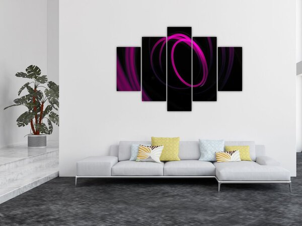 Tablou - linii violete (150x105 cm)