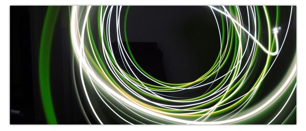 Obraz cu linii verzi (120x50 cm)