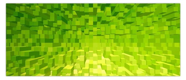 Tabloul cuburilor galbenverzui (120x50 cm)