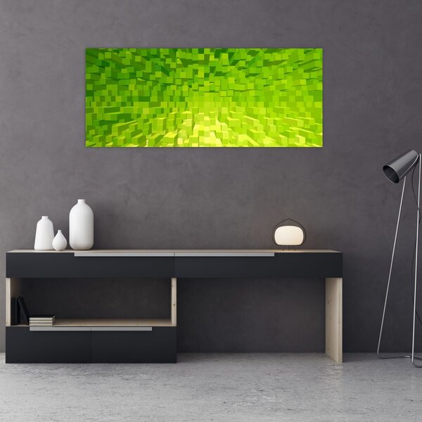 Tabloul cuburilor galbenverzui (120x50 cm)