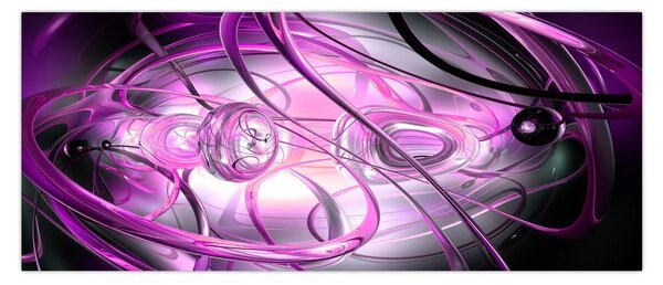 Tabloul cu abstracție frumoasă în violet (120x50 cm)