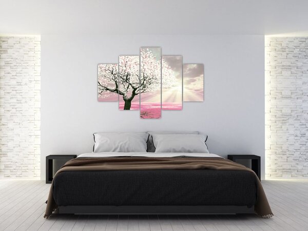 Tabloul copacului roz (150x105 cm)