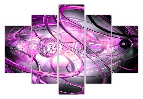 Tabloul cu abstracție frumoasă în violet (150x105 cm)