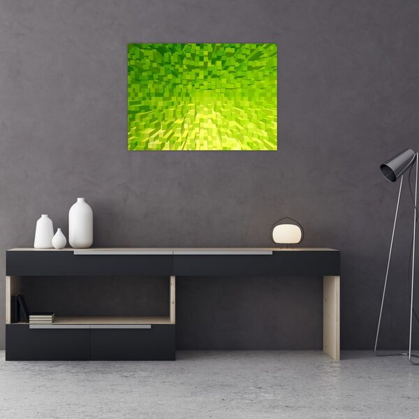 Tabloul cuburilor galbenverzui (70x50 cm)