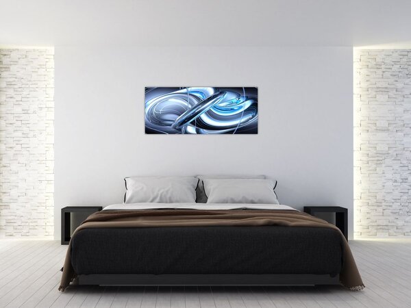 Tabloul cu abstracție albastră (120x50 cm)