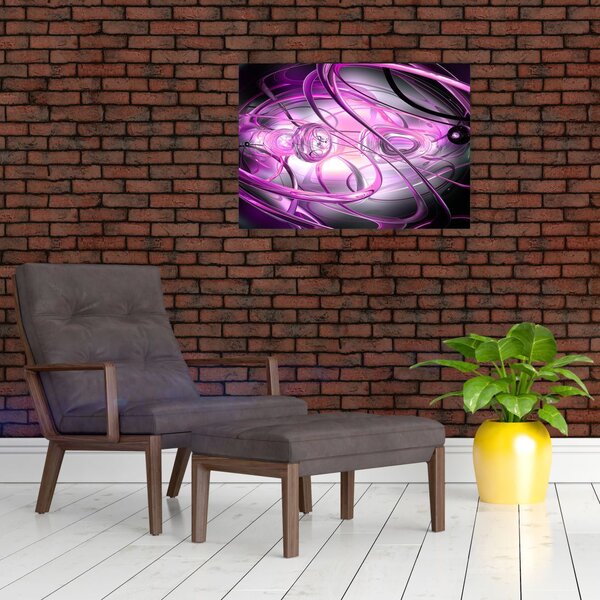 Tabloul cu abstracție frumoasă în violet (70x50 cm)
