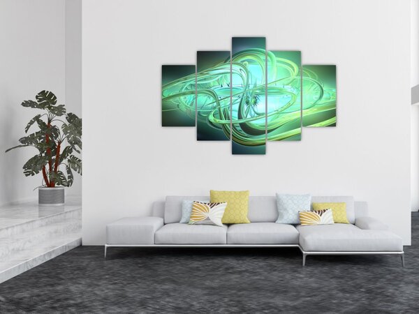 Tabloul cu abstracție verde (150x105 cm)