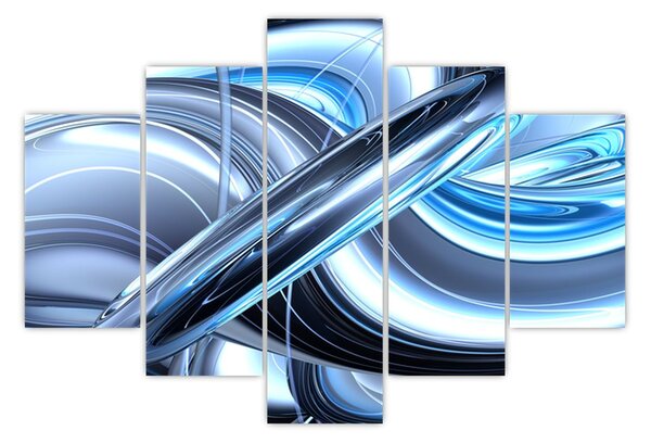 Tabloul cu abstracție albastră (150x105 cm)