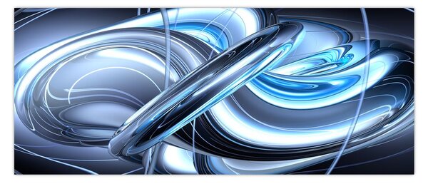 Tabloul cu abstracție albastră (120x50 cm)
