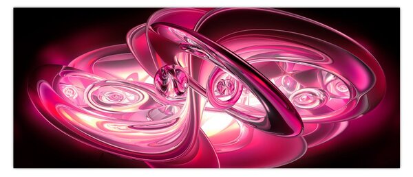 Tabloul cu fractali roz (120x50 cm)