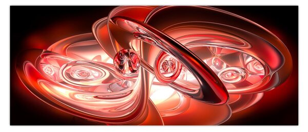 Tabloul - forme roșii (120x50 cm)