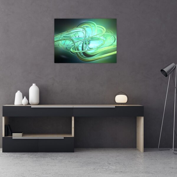 Tabloul cu abstracție verde (70x50 cm)