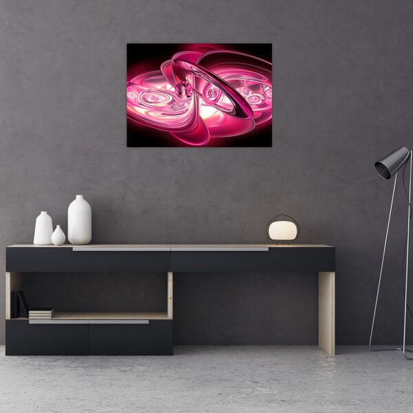 Tabloul cu fractali roz (70x50 cm)