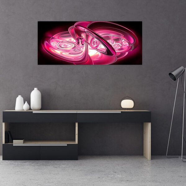 Tabloul cu fractali roz (120x50 cm)