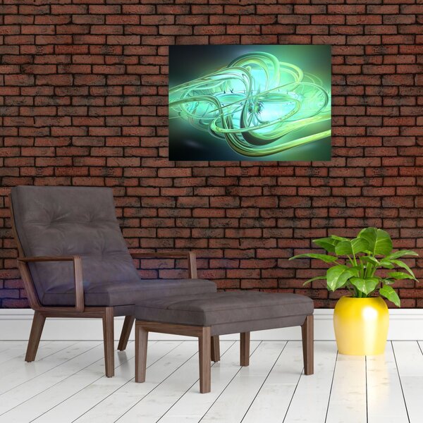 Tabloul cu abstracție verde (70x50 cm)