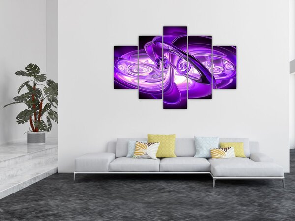 Tabloul fractalilor în violet (150x105 cm)