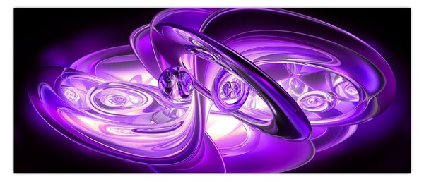 Tabloul fractalilor în violet (120x50 cm)