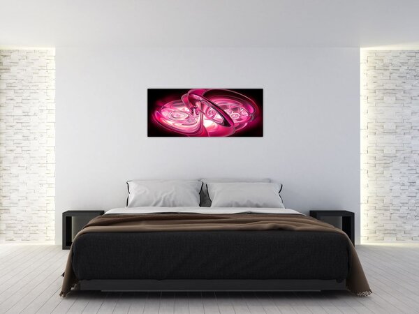 Tabloul cu fractali roz (120x50 cm)