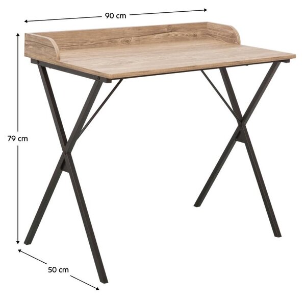 Masă de scris Oscilan (stejar + negru) . 1116435