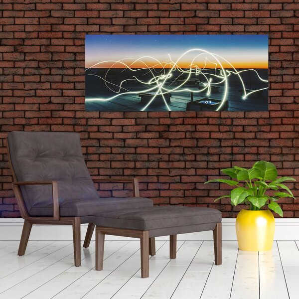 Tabloul - privire spre cer din acoperiș (120x50 cm)