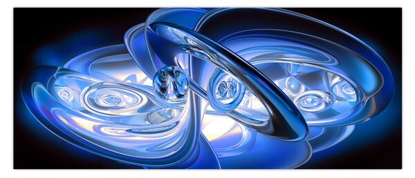 Tabloul abstract albastru (120x50 cm)