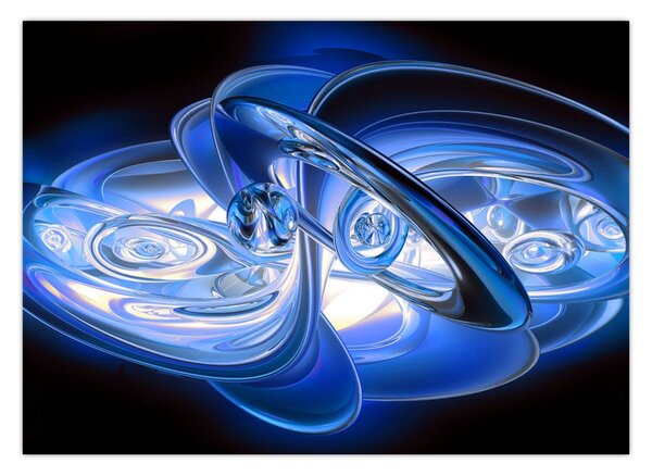 Tabloul abstract albastru (70x50 cm)