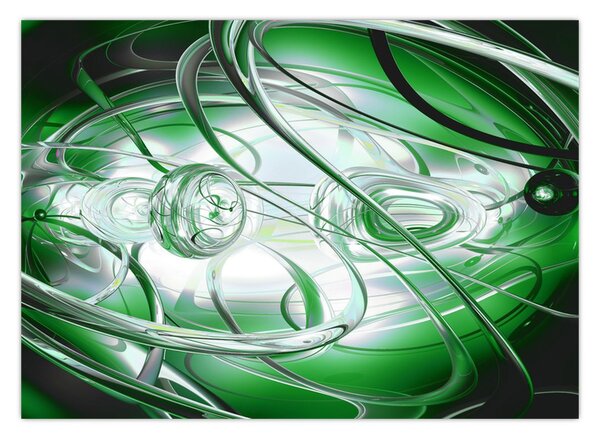 Tabloul abstract verde (70x50 cm)