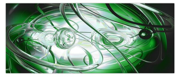 Tabloul abstract verde (120x50 cm)