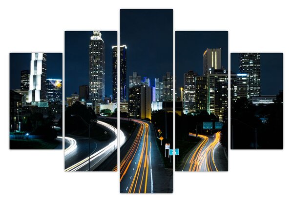 Tabloul metropolei nocturne (150x105 cm)