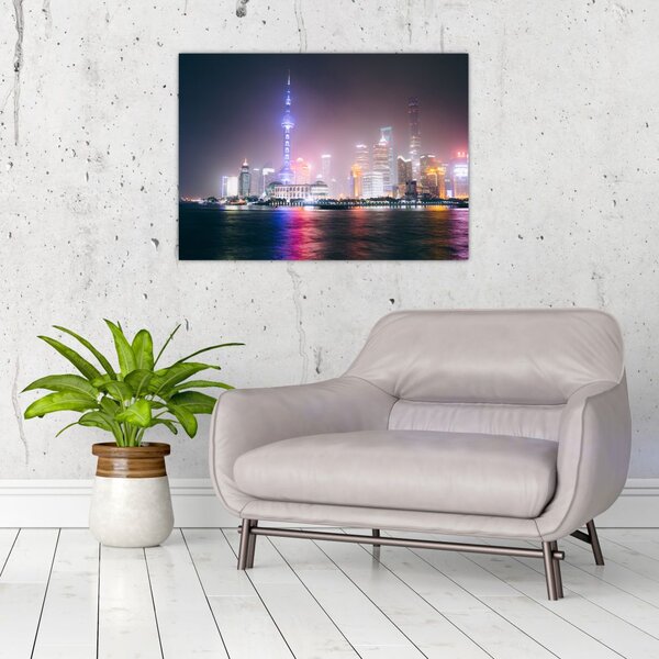 Tabloul Shangai nocturn (70x50 cm)