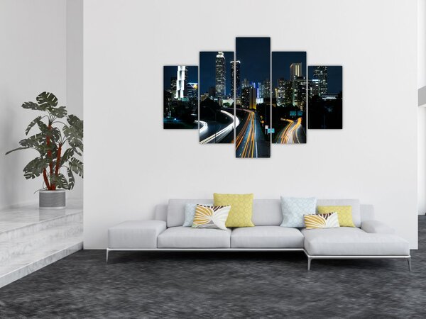 Tabloul metropolei nocturne (150x105 cm)