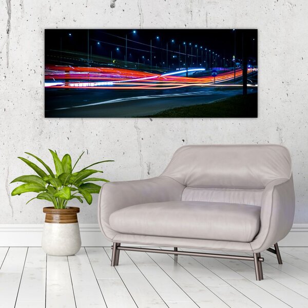 Tabloul orașului nocturn (120x50 cm)