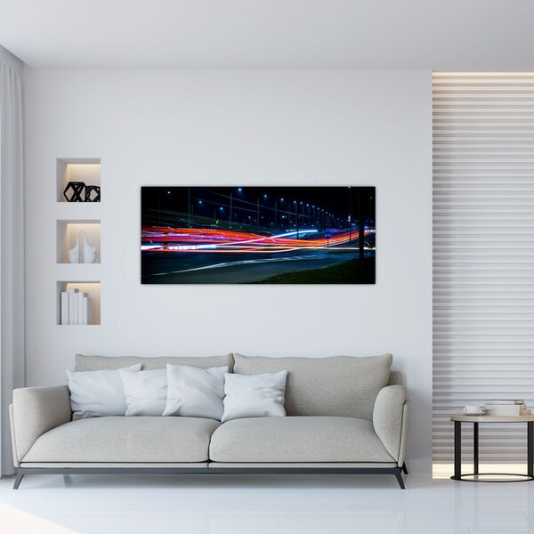 Tabloul orașului nocturn (120x50 cm)