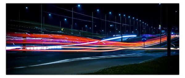 Tabloul orașului nocturn (120x50 cm)