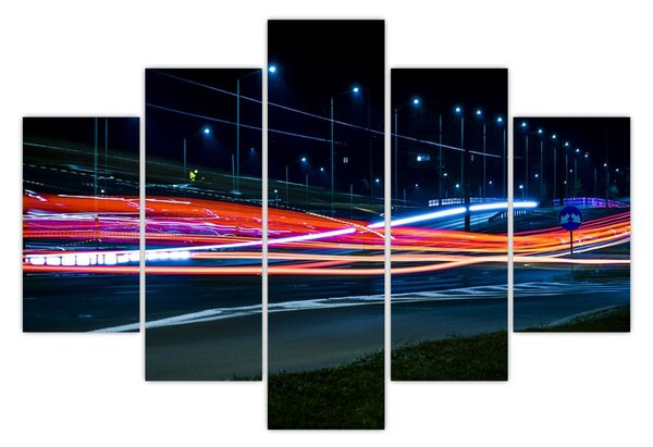 Tabloul orașului nocturn (150x105 cm)