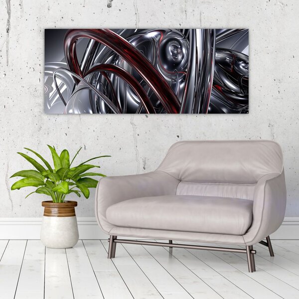 Tabloul cu abstracție în gri (120x50 cm)