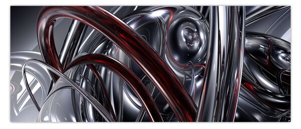 Tabloul cu abstracție în gri (120x50 cm)