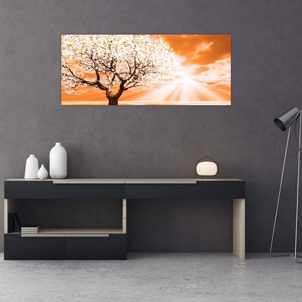 Tabloul cu pomul portocaliu (120x50 cm)
