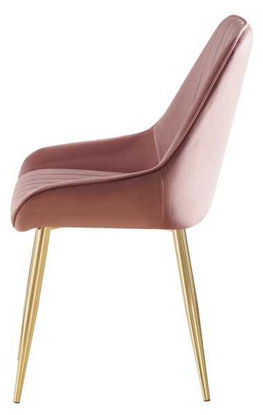 Scaun sufragerie Soddy (roz + auriu) . 1116452