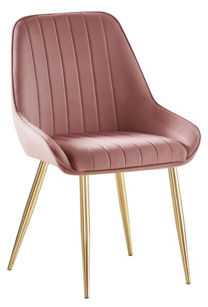 Scaun sufragerie Soddy (roz + auriu) . 1116452
