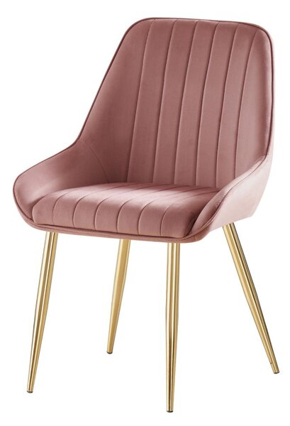 Scaun sufragerie Soddy (roz + auriu) . 1116452