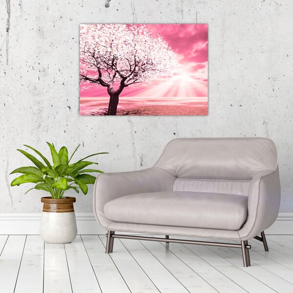 Tabloul cu pomul roz (70x50 cm)