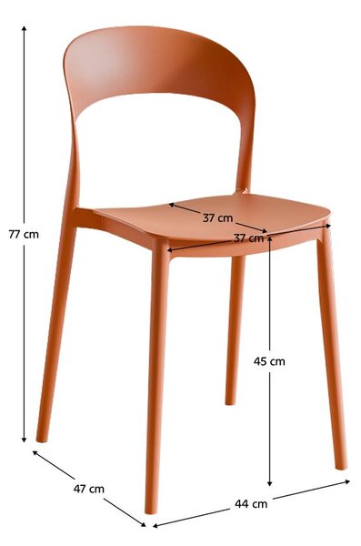 Scaun sufragerie Recibir (portocalilu) . 1116463