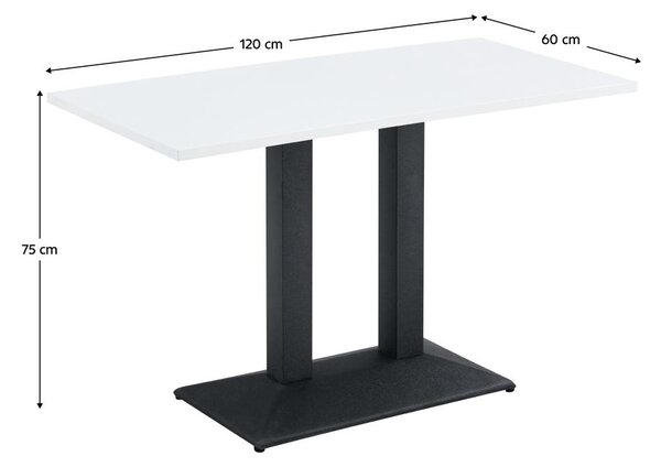 Masă de sufragerie Rahola 2 (alb + negru) (pentru 4 persoane). 1116485